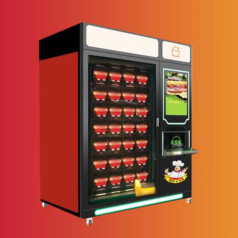 Bánh hoạt động bằng tiền xu Máy bán bánh pizza Rau xà lách Trái cây tươi Máy bán hàng tự động Vành đai thực phẩm Cần bán