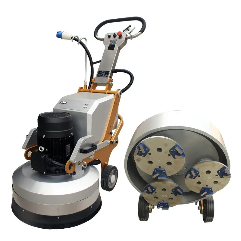 Máy mài đá granite 220kg với 3 tấm mài và bình chứa nước 10,6L