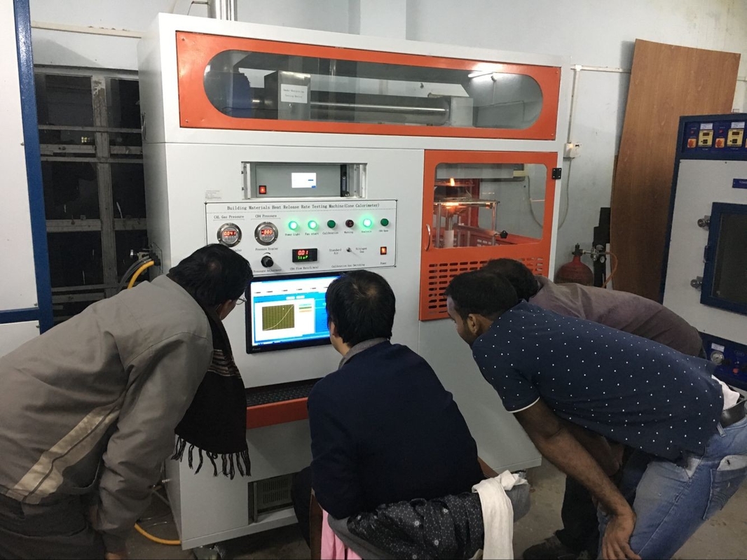 Thiết bị kiểm tra khả năng chịu lửa của máy đo calorimeter Cone với ISO 5660 GB / T 16172