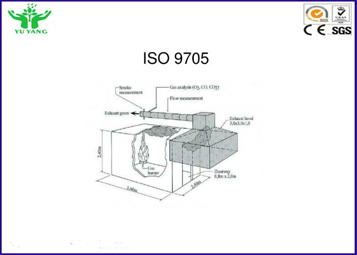 Nhiệt độ phát hành thiết bị kiểm tra cháy trong quy mô đầy đủ phòng thử nghiệm góc 6 Kw 380v