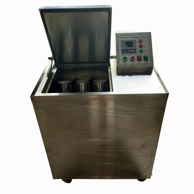 Máy đo độ bền màu Rotawash hiệu suất cao cho thử nghiệm dệt may với thân thép không gỉ và thời gian chạy điều chỉnh
