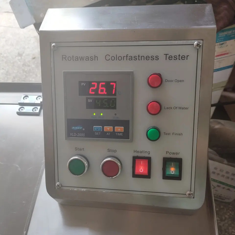 Máy đo độ bền màu Rotawash hiệu suất cao cho thử nghiệm dệt may với thân thép không gỉ và thời gian chạy điều chỉnh