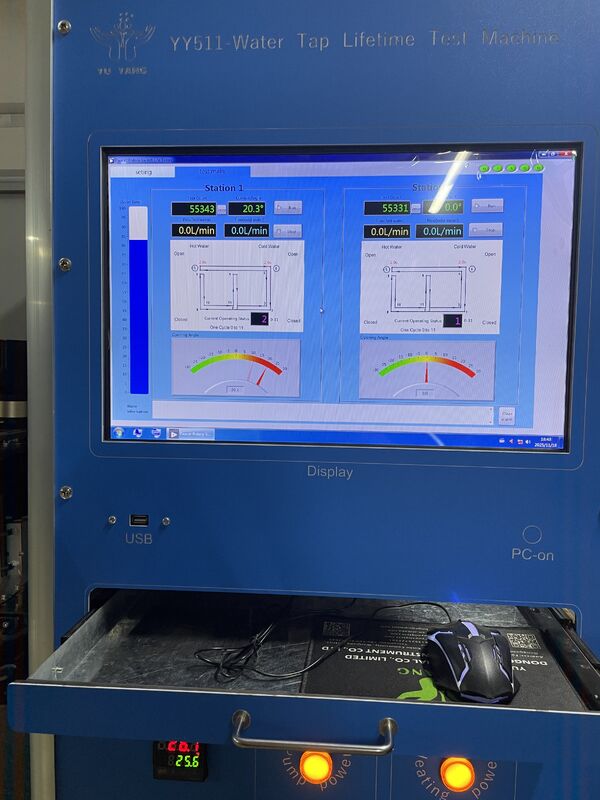 EN817 Máy kiểm tra chu kỳ đời của vòi được điều khiển bằng máy tính với tốc độ điều chỉnh (0-15/min) và cấu trúc thép không gỉ