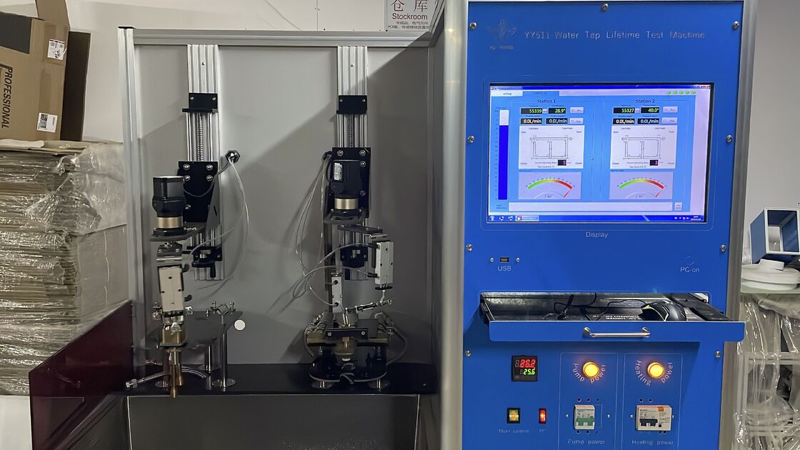 EN817 Máy kiểm tra chu kỳ đời của vòi được điều khiển bằng máy tính với tốc độ điều chỉnh (0-15/min) và cấu trúc thép không gỉ