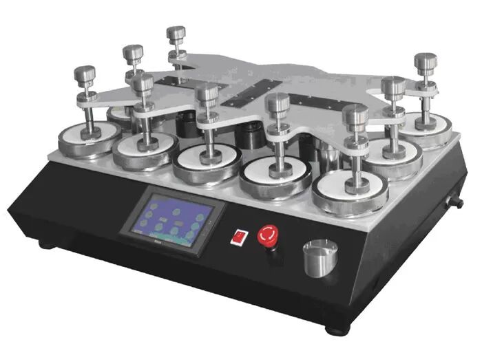 Máy kiểm tra mài mòn Martindale chính xác cao với 8 đầu thử nghiệm để tuân thủ các tiêu chuẩn quốc tế