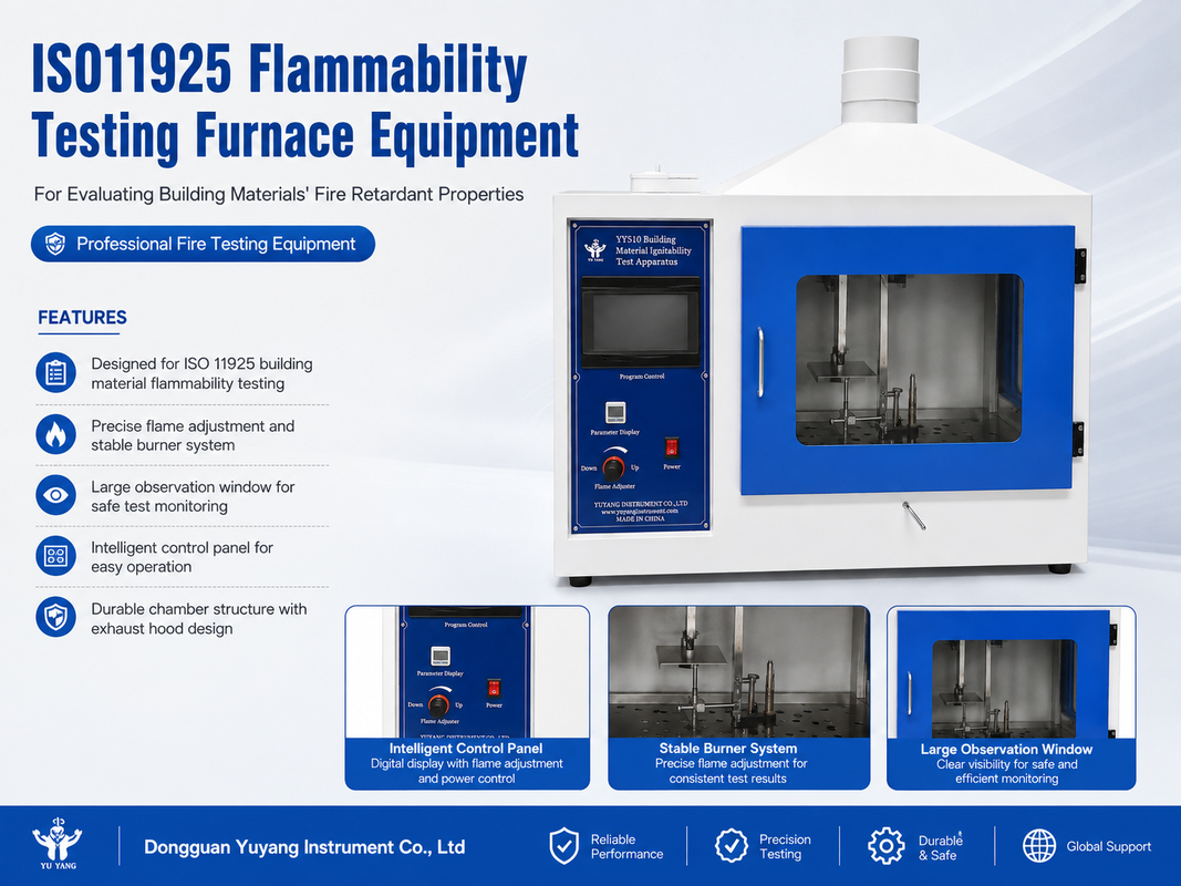 Thiết bị kiểm tra khả năng bắt lửa từ nguồn lửa đơn ISO 11925-2 cho vật liệu xây dựng Kiểm tra chống cháy
