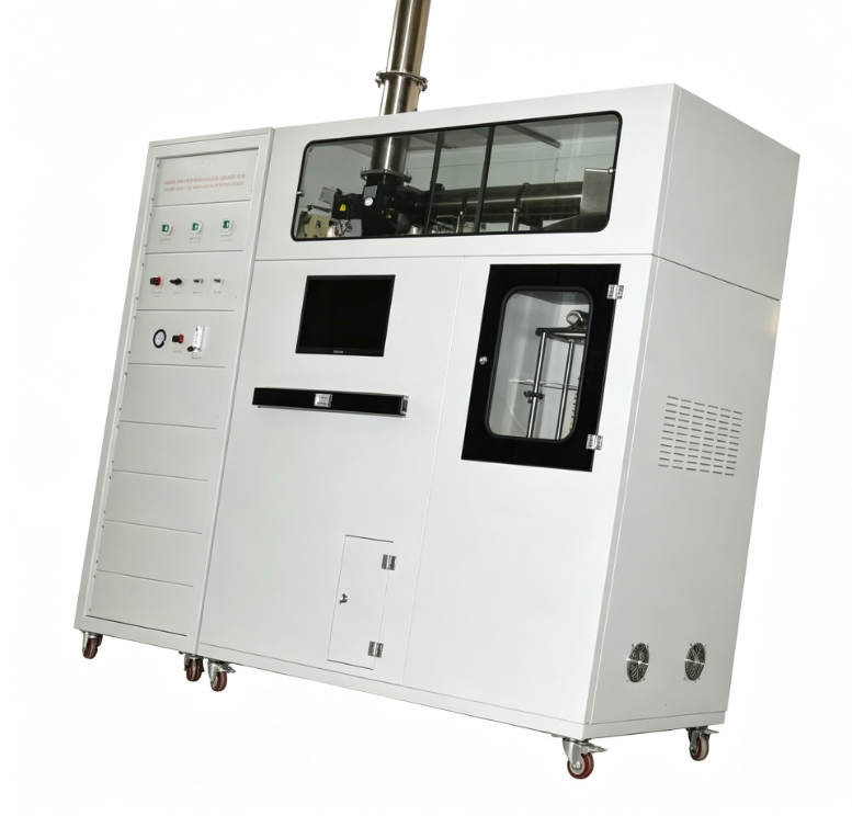 Máy kiểm tra khả năng cháy bằng nhiệt kế nón tiêu chuẩn ISO 5660 với cường độ bức xạ 100 kW/m2 và thang đo điện tử chính xác cao