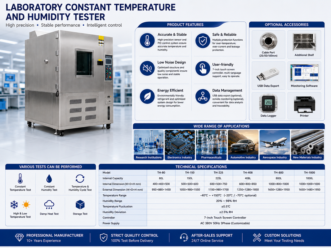 -20°C~+70°C Buồng thử nghiệm môi trường nhiệt độ và độ ẩm không đổi với nội thất bằng thép không gỉ SUS304