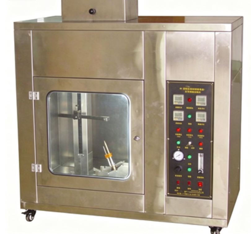 Thiết bị thử nghiệm tốc độ cháy theo chiều ngang bằng nhựa với góc đốt điều chỉnh Xây dựng bằng thép không gỉ và cửa sổ quan sát thủy tinh cứng kín