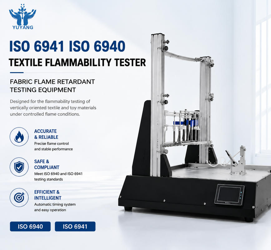 Thiết bị kiểm tra tính dễ cháy cho vật liệu dệt và đồ chơi ISO 6941 ISO 6940 FRAFE FLAME TESTER