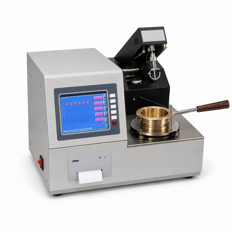 ASTM D92 Tự động Cleveland Open Cup Flash Point Tester Petroleum Lubricant Oil Analysis Equipment Công cụ phòng thí nghiệm