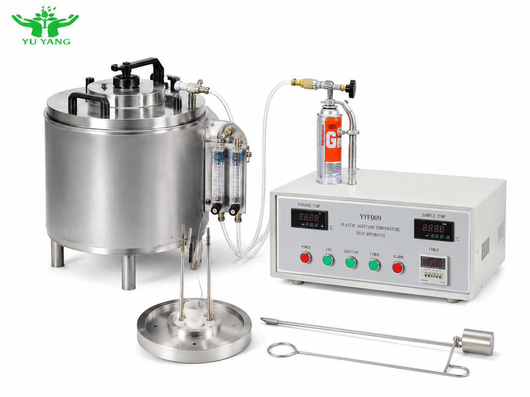 Thiết bị thử nghiệm nhiệt độ thắp sáng bằng nhựa ASTM D1929 với Máy kiểm tra thắp sáng kiểm soát nhiệt độ ± 2 °C
