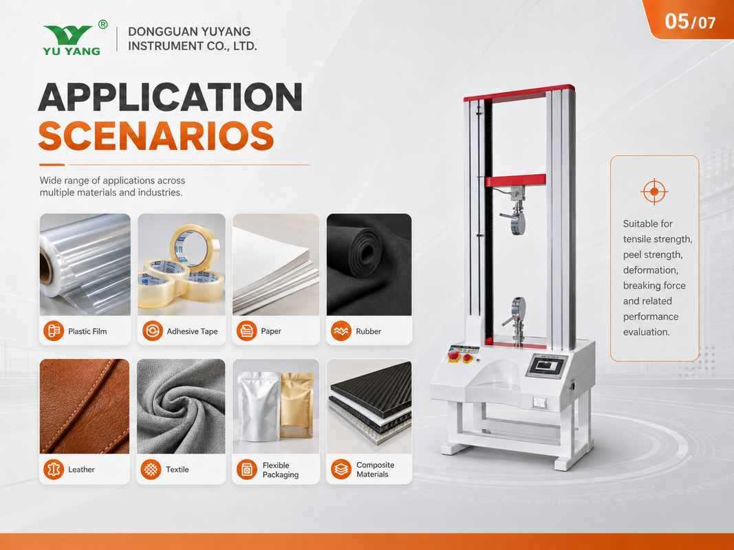 Máy kiểm tra độ bền kéo servo hai cột có đế tùy chọn cho vật liệu đóng gói thực phẩm, dược phẩm, dệt may