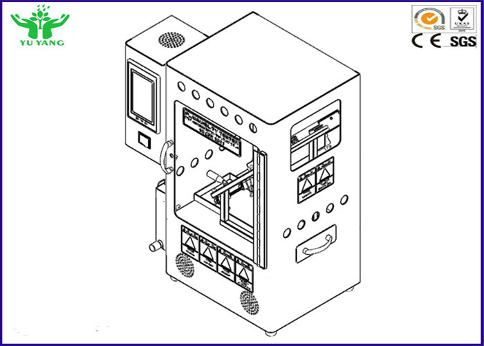 CPSC 16 CFR Phần 1611 Bộ kiểm tra dễ cháy SPI Màng nhựa Vinyl AC 220 V 50Hz 3A