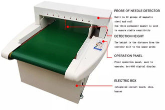 Máy dò kim loại thực phẩm 25m / phút, Máy dò kim may tự động vận chuyển